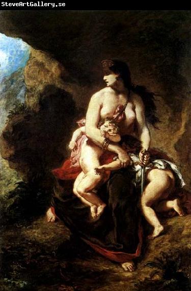 Delacroix Auguste Medea about to Kill her Children